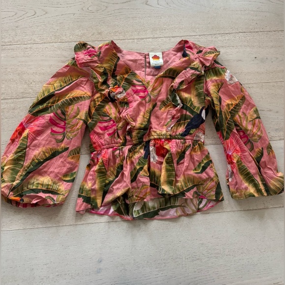 Farm Rio for Anthropologie Yasmine Ruffled Blouse XS - Picture 5 of 9